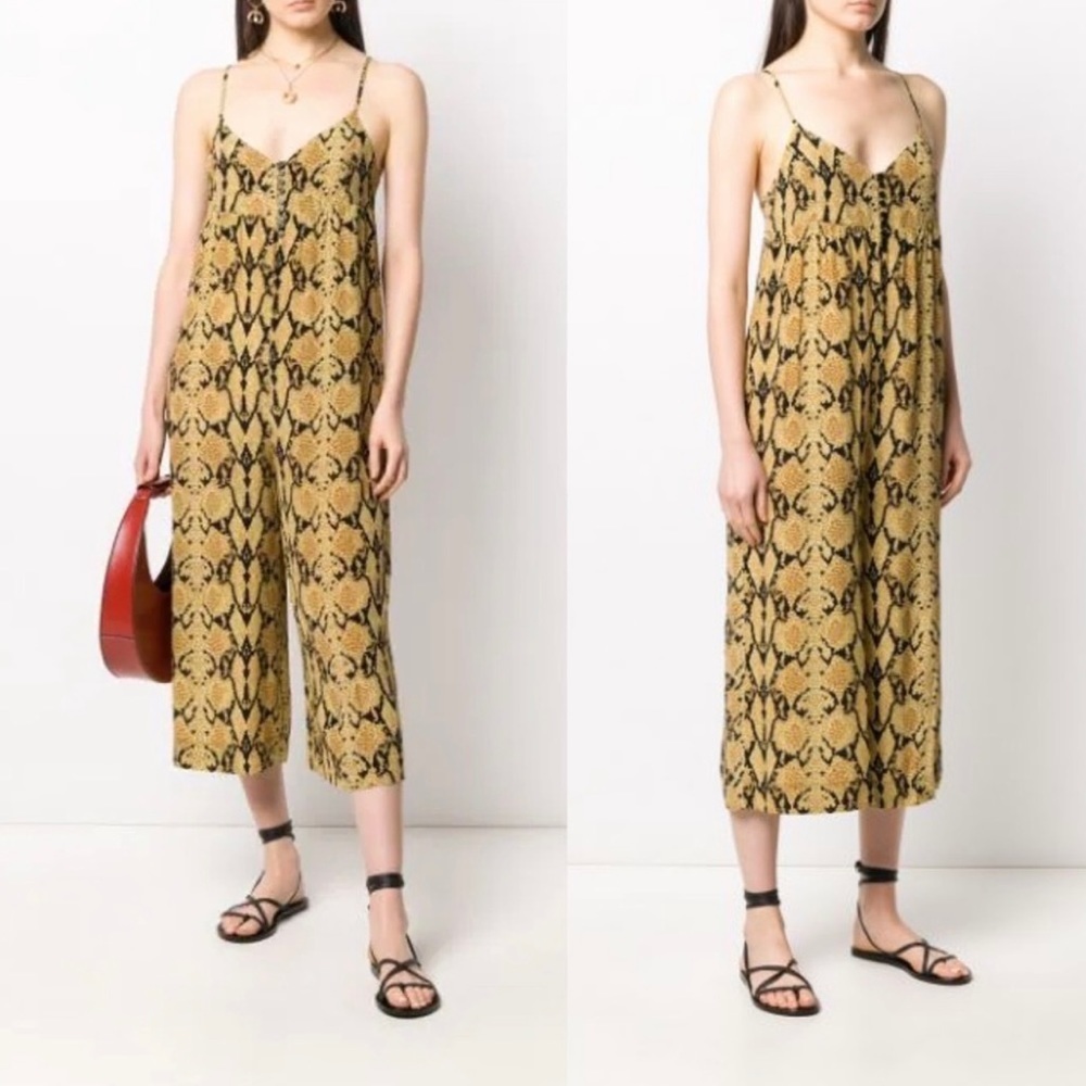 NWT Ba&sh Clever Snakeskin Print Jumpsuit